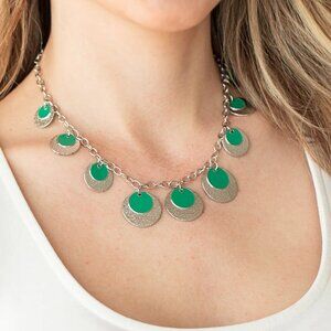 Paparazzi Jewelry Accessories The Cosmos Are Calling - Green Necklace - Vintage